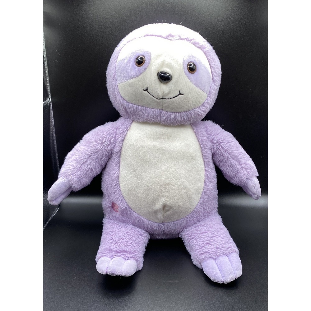 Glow Guards Light Up Plush Stuffed Animal Sloth Lilac Purple 16" EUC